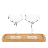 Ensemble de verres & plateau - Espresso martini