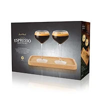Ensemble de verres & plateau - Espresso martini