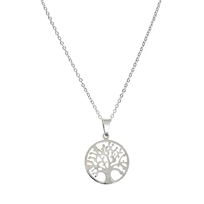 Tree pendant necklace - Silver