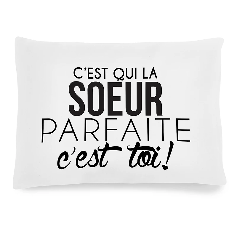 Cushion with landscape text - Perfect sister