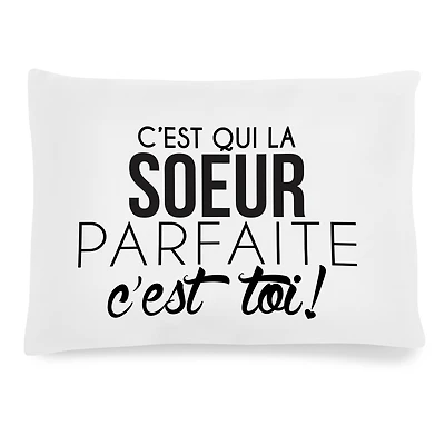 Cushion with landscape text - Perfect sister