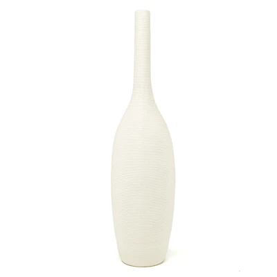 White bud vase - 15"