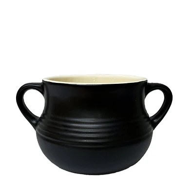 Bol vintage pour soupe à l'oignon - Noir
