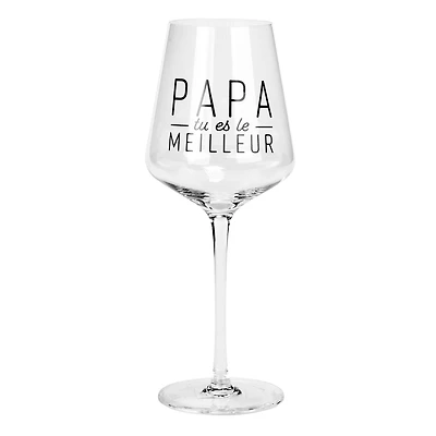 Wine glass - Papa tu es le meilleur