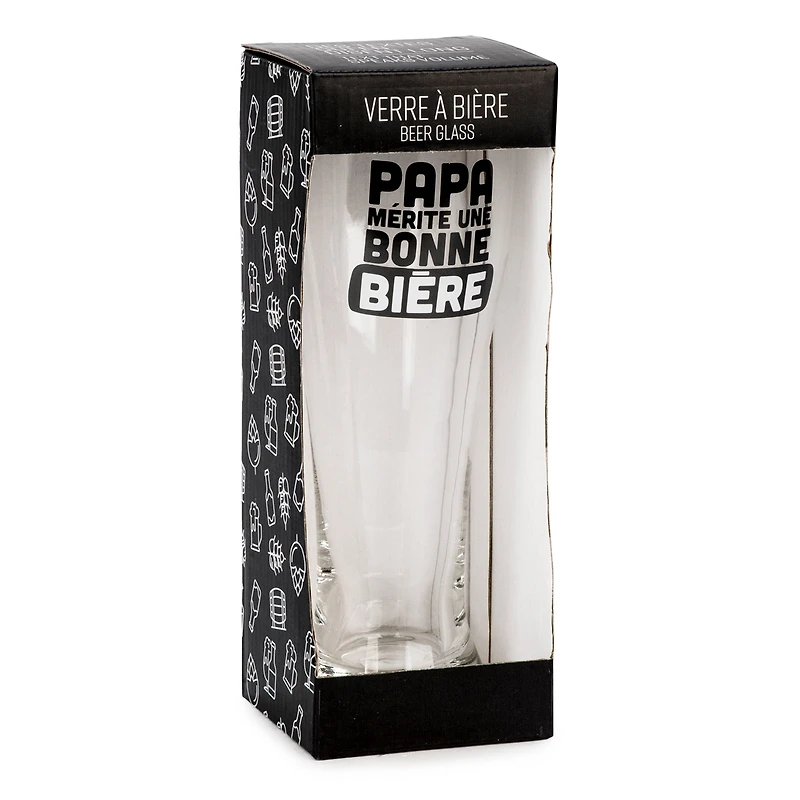 Verre à bière - Papa mérite une bonne bière