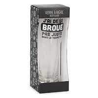 Verre à bière - J'ai de la broue dans le toupet