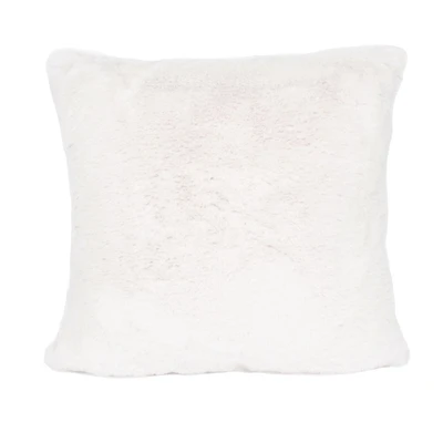 Coussin fausse fourrure de lapin - Blanc