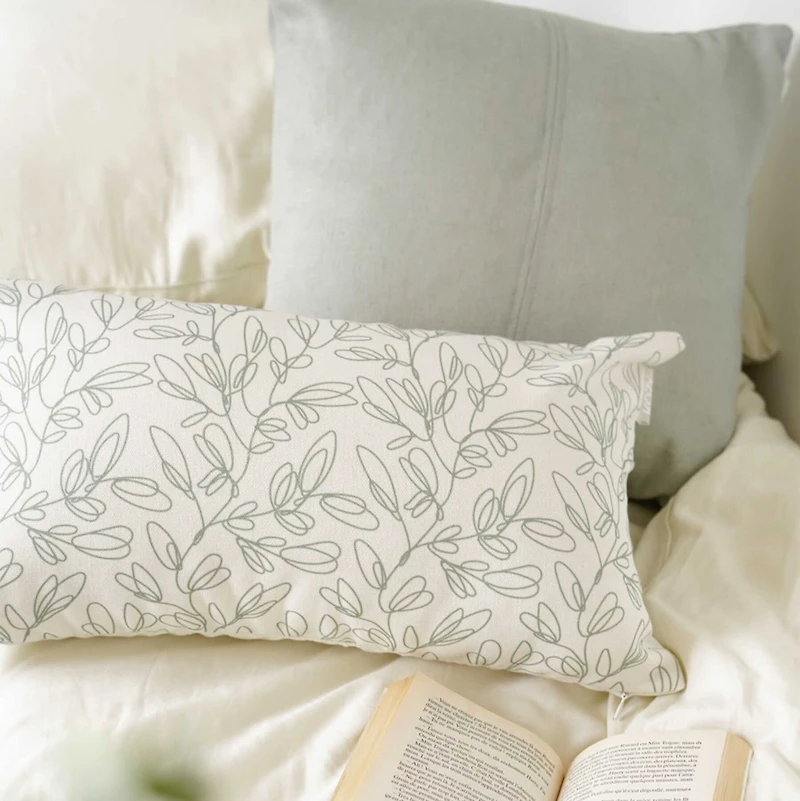 Coussin uni - Vert sauge