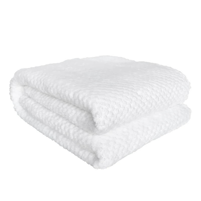 Kozy Textured throw - White