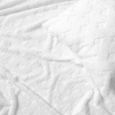 Faux fur throw - Pure white