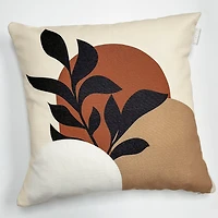 Coussin Kozy - Feuillage noir avec arches