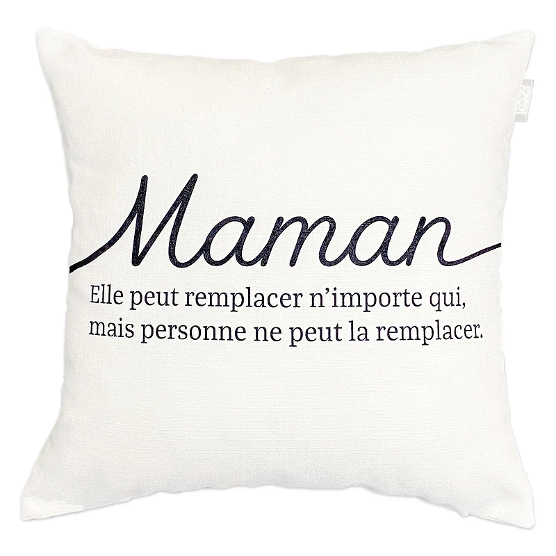 Coussin à texte éco - Maman