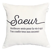 Coussin à texte éco - Soeur