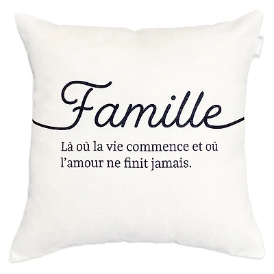 Eco text cushion - Famille