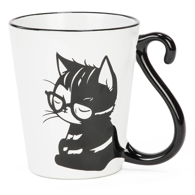 Cat with glasses mug