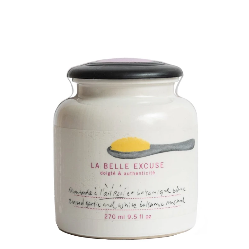 Moutarde huile d’olive, ail rôti et balsamique blanc