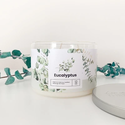 Chandelle 3 mèches - Eucalyptus