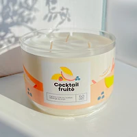 Chandelle 3 mèches - Cocktail fruité