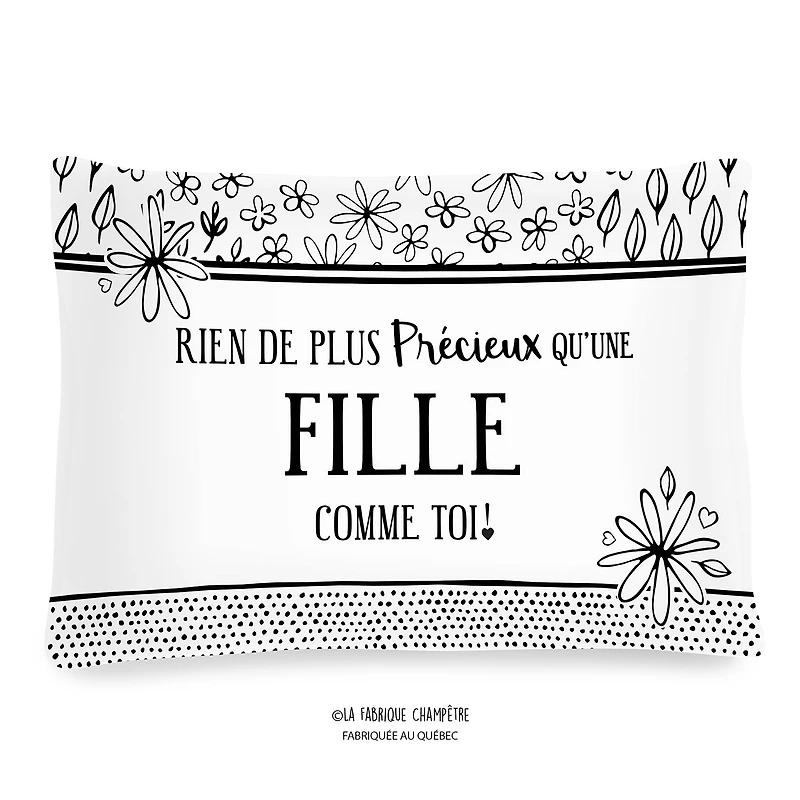 Coussin à texte - Fille