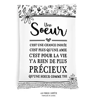 Coussin à texte - Une soeur