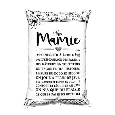 Text cushion - Chez mamie