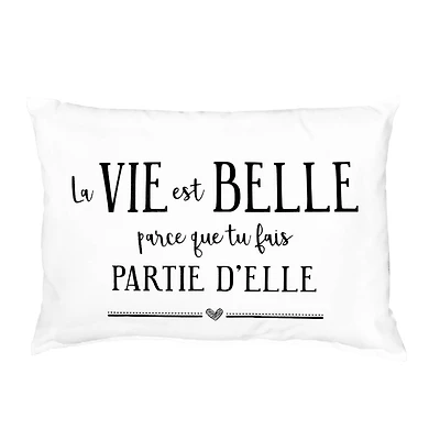 Text cushion - La vie est belle