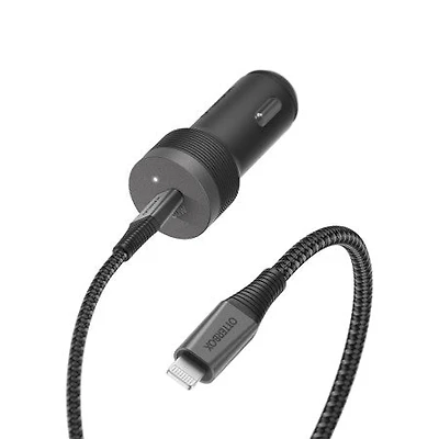 Premium Pro Power Delivery Car Charger with USB-C to Lightning Cable 6ft Nightshade (Black