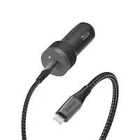 Premium Pro Power Delivery Car Charger with USB-C to Lightning Cable 6ft Nightshade (Black