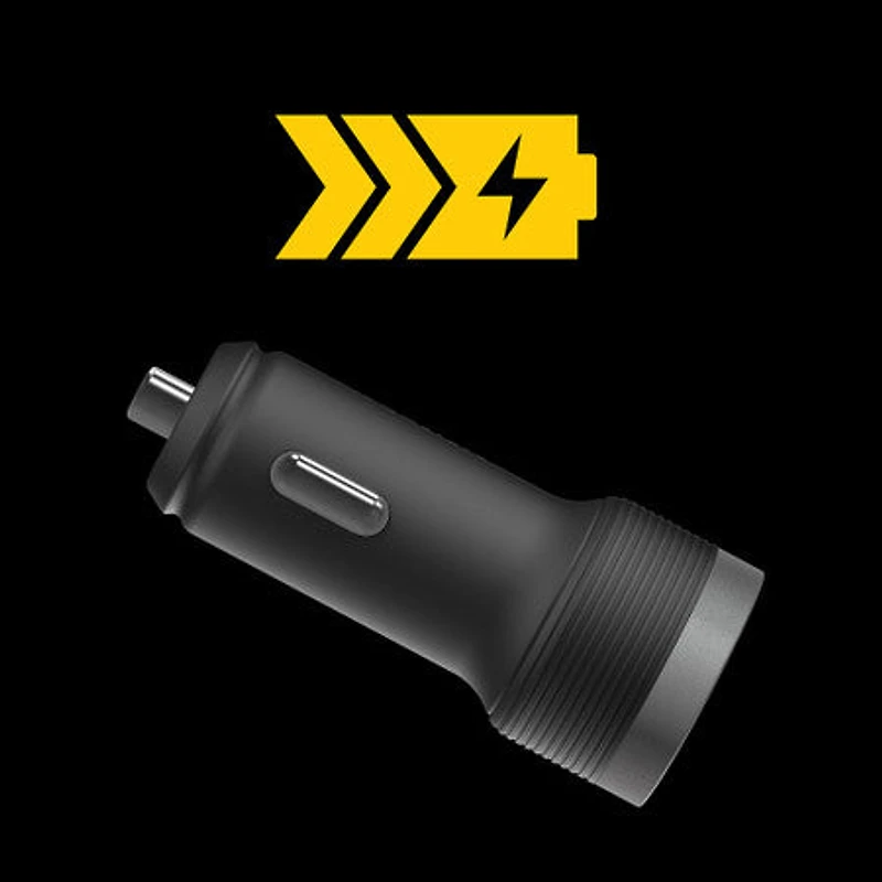 Premium Pro Power Delivery Car Charger with USB-C to Lightning Cable 6ft Nightshade (Black