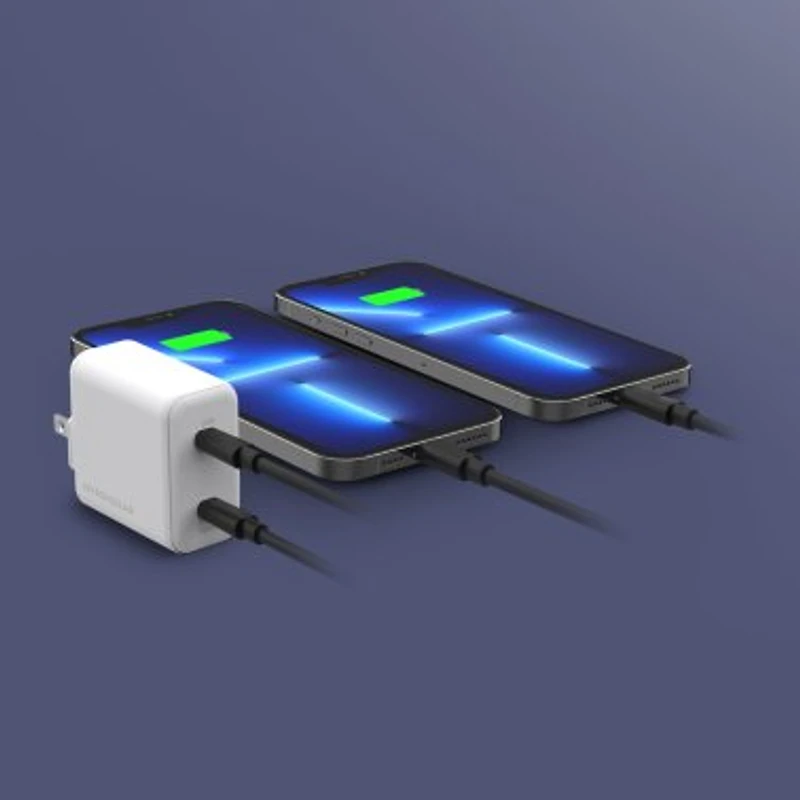 Hypergear 40W Dual Port 20W USB-C PD Wall USB-C PD/PPS Wall Charger Hub