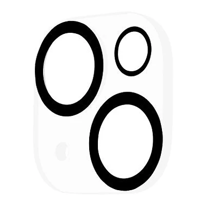 iPhone 14 /14 Plus Aluminum Ring Glass Lens Protector - Black