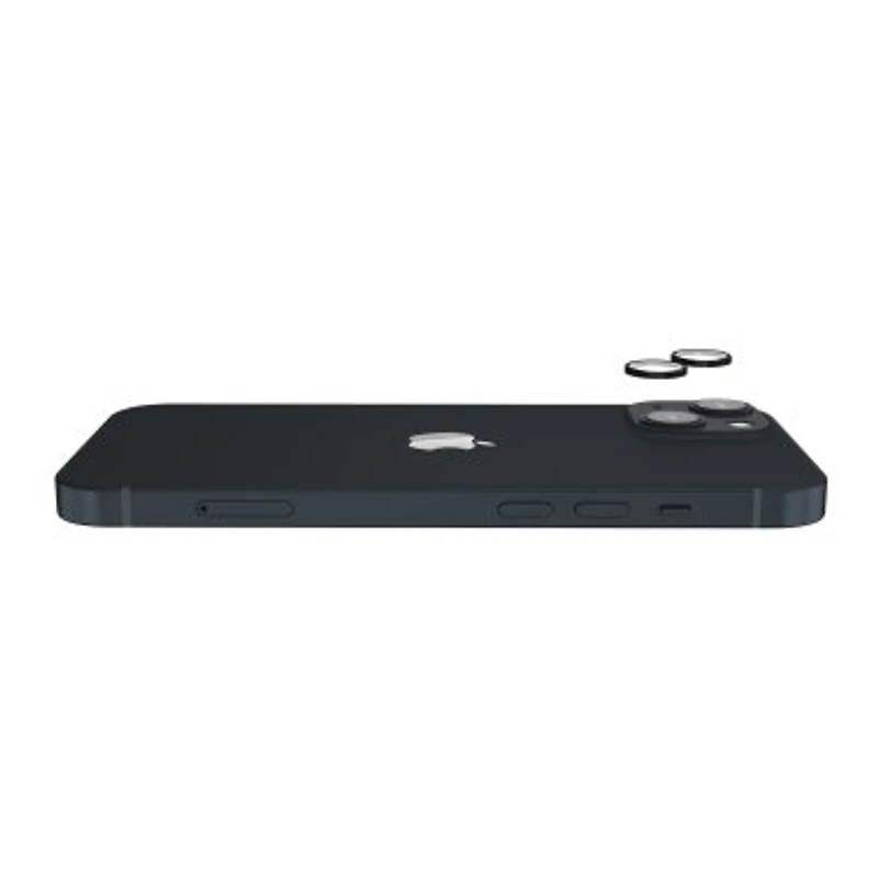 iPhone 14 /14 Plus Aluminum Ring Glass Lens Protector - Black