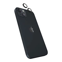 iPhone 14 /14 Plus Aluminum Ring Glass Lens Protector - Black