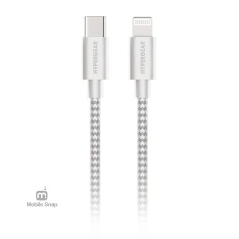 HyperGear 6 ft. 180cm USB-C to Lightning Braided Charge and Sync Cable