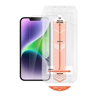 iPhone 14 HyperGear HD Tempered Glass Screen Protector w/ Easy Installation Applicator Tray (Copy