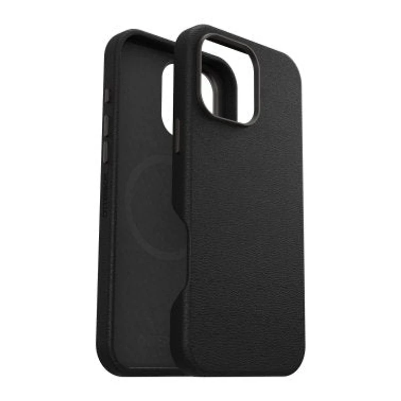iPhone 16 Pro Max Otterbox Symmetry Cactus Leather w/MagSafe case - Black - Noir Ash