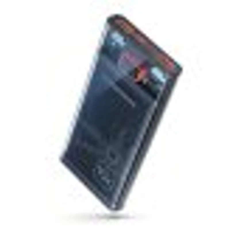 HyperGear 10000mAh Transparent 20W Single Port USB-C + 18W Dual Port USB-A Portable Power Bank