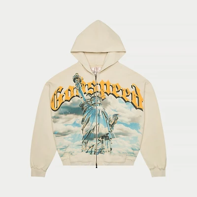 GodSpeed Chrome Liberty Zip Hoodie V2 (Bone)