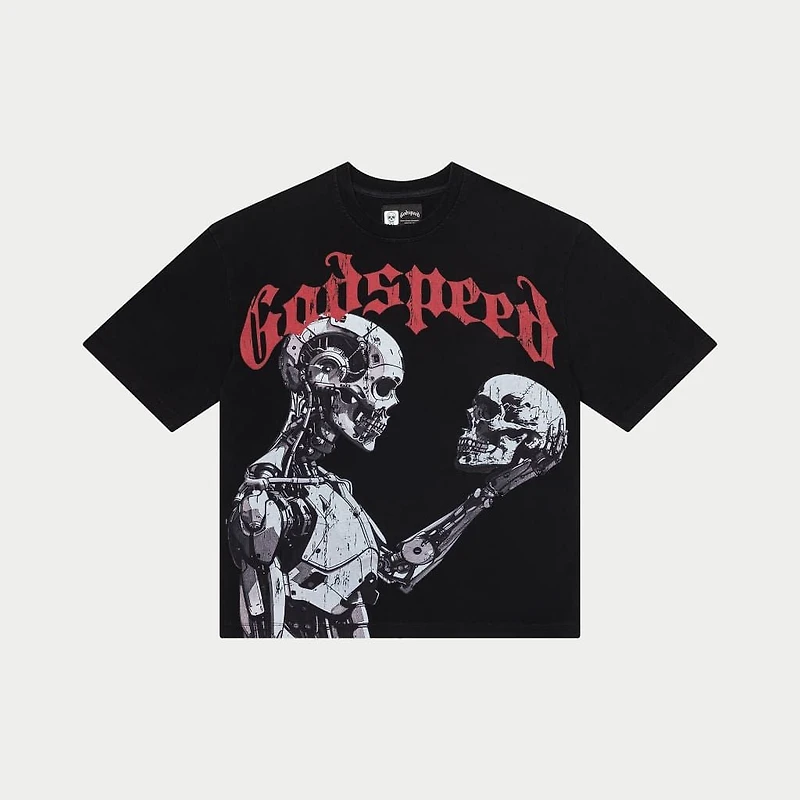 Godspeed Mankind vs Ai III Tee Black Red