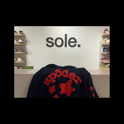 Pre-Owned Sp5der Beluga Hoodie 'Navy'