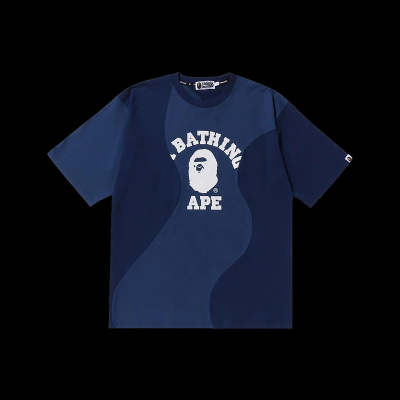 BAPE Cutting College Relaxed Fit Tee 'Navy'