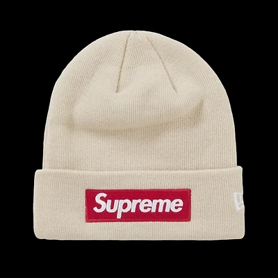 Supreme x New Era Box Logo Beanie 'Stone'