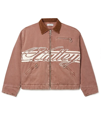 Vale Forever Brown Cursive Trucker Jacket