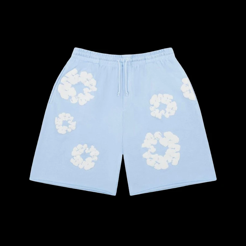Denim Tears The Cotton Wreath Sweat Shorts 'Powder Blue'