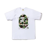 Bape Letters Big Head Tee White