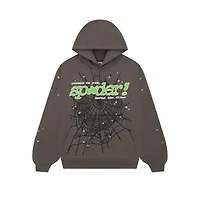 Sp5der P*nk Hoddie Slate Grey