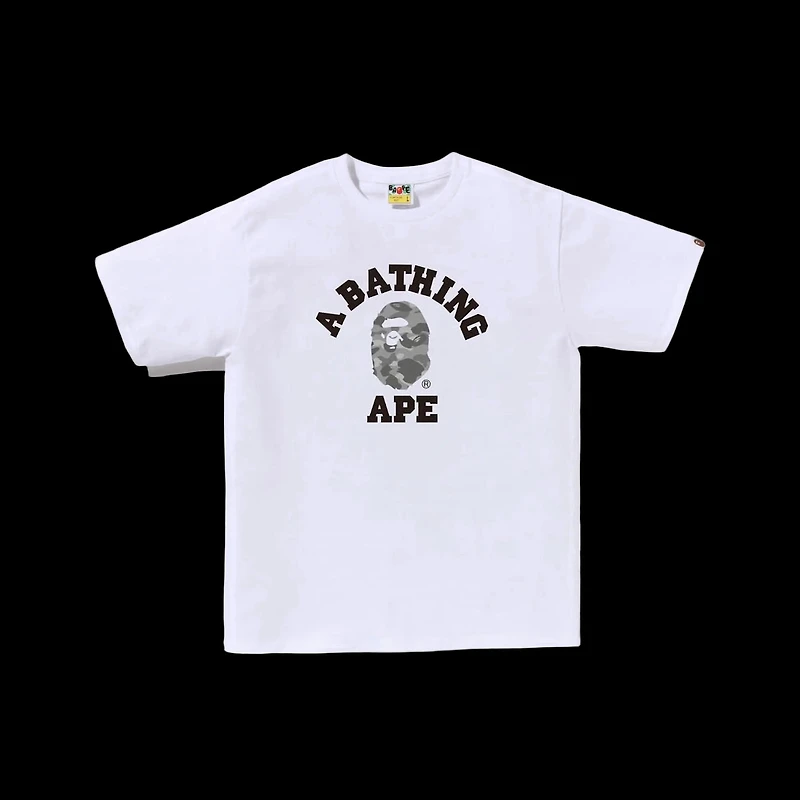 Bape ABC Ape Honeycomb Head Tee White