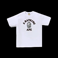Bape ABC Ape Honeycomb Head Tee White