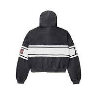 Vale Black Cursive Zip Up Hoodie