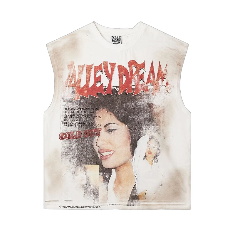 Vale Forever La Flor Muscle Tee 'White'